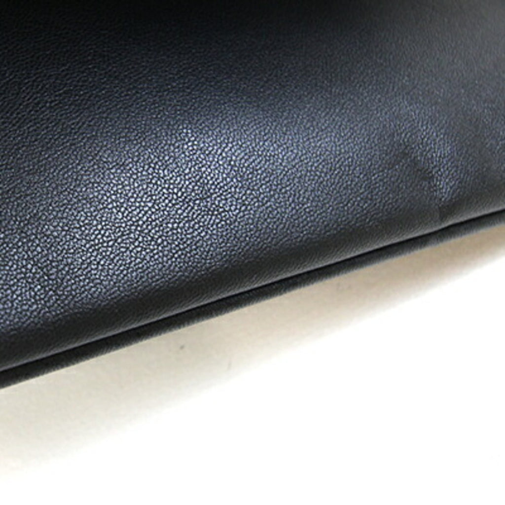 Celine Trio Large Shoulder Bag 187613 Black Leather Crossbody for Women