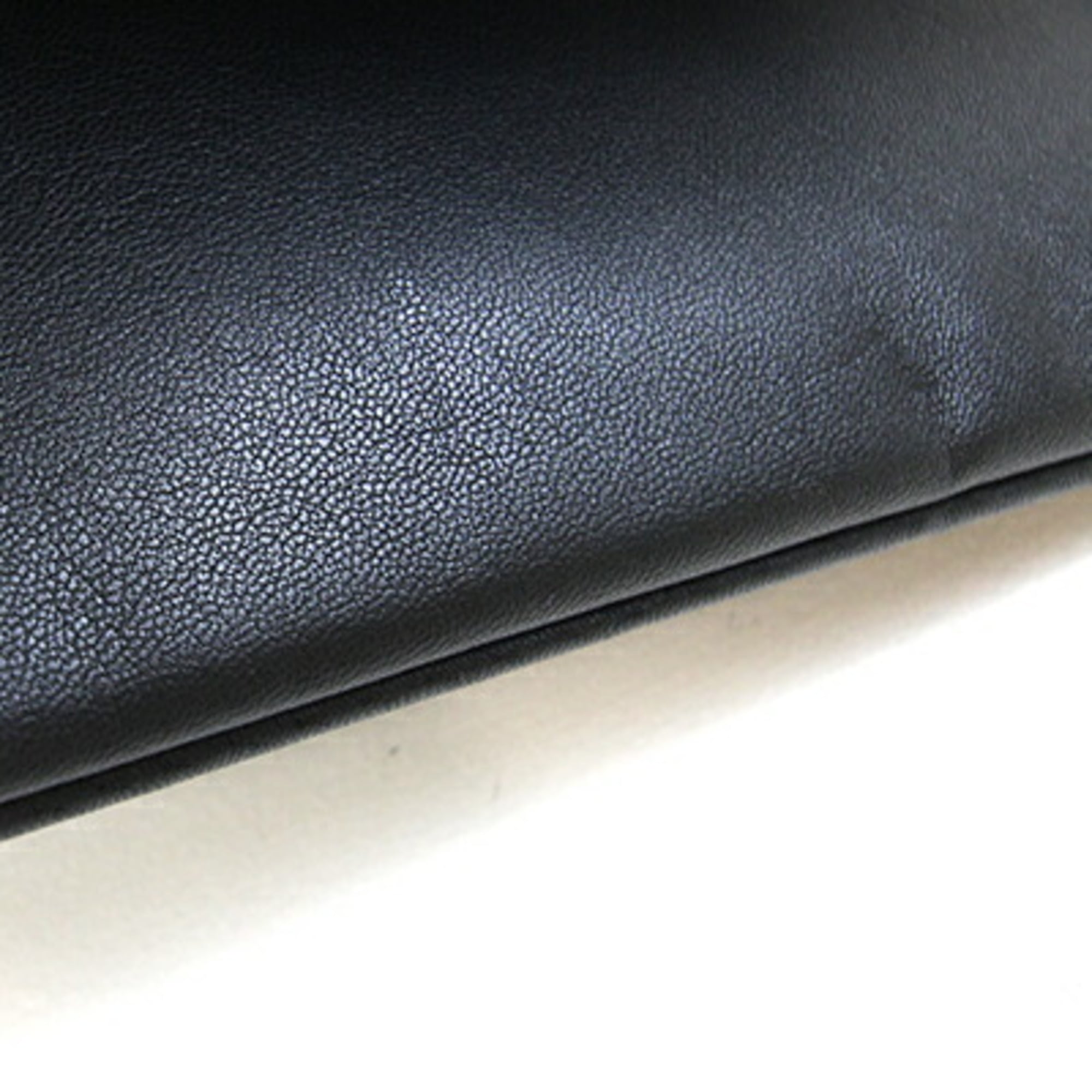 Celine Trio Large Shoulder Bag 187613 Black Leather Crossbody for Women