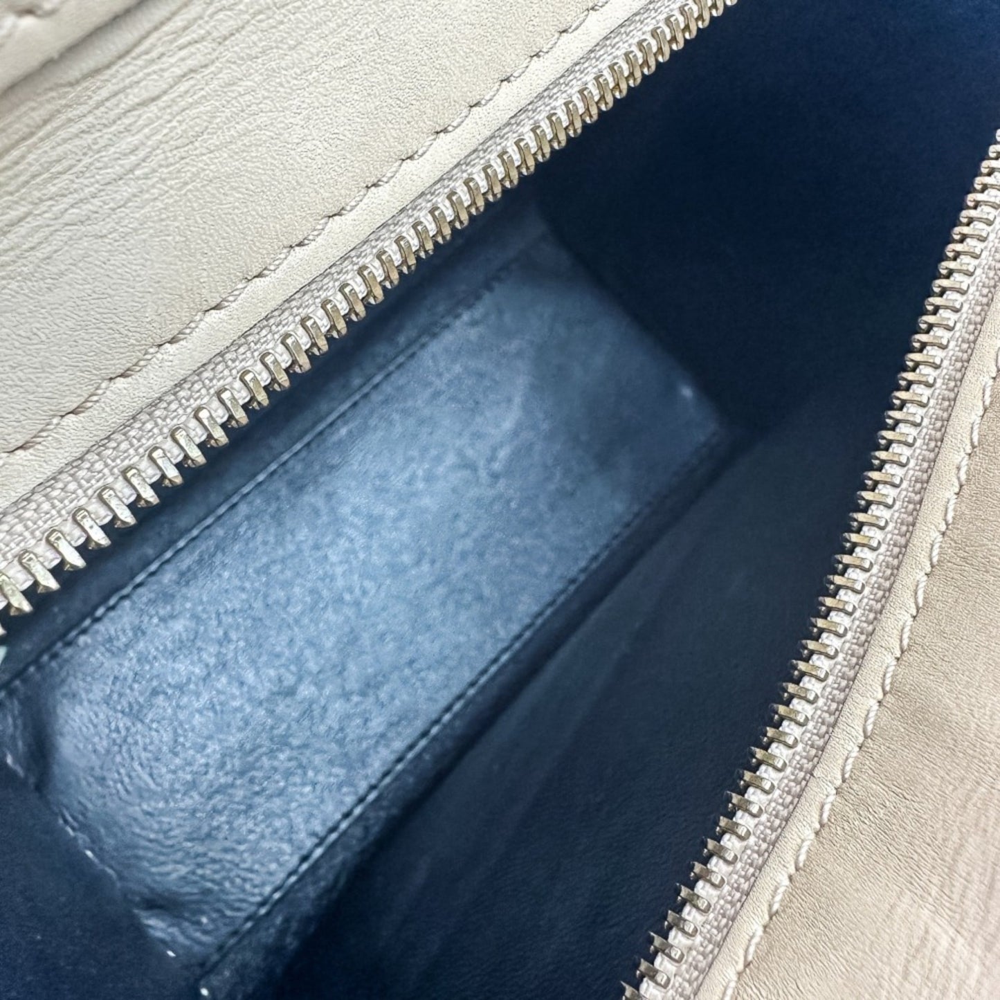 CELINE Luggage Nano Shopper 2-Way Tote Bag/Shoulder Bag in Two-Tone Beige and Black for Women