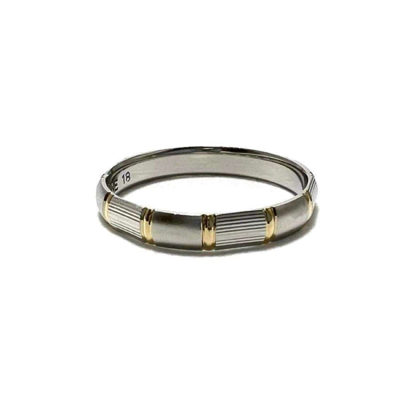 CELINE Men's Ring Platinum Yellow Gold K18 Combi Trim Off