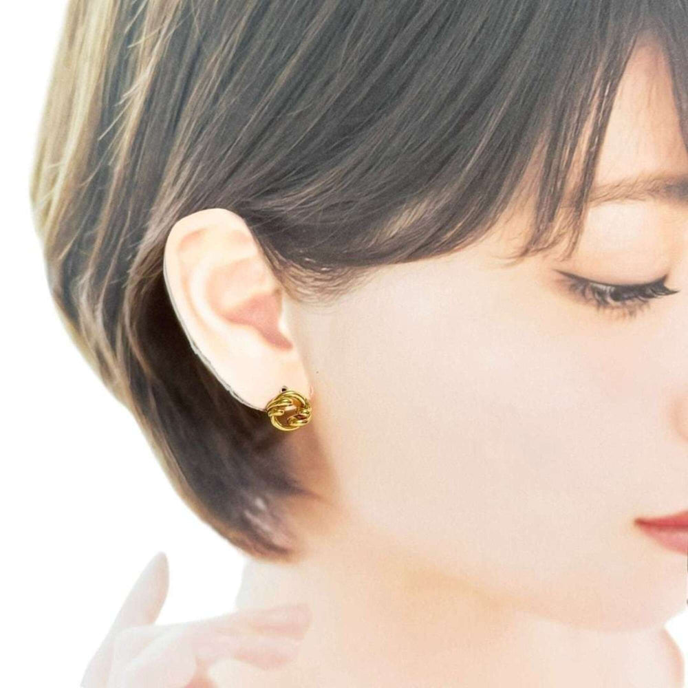 Fendi Women's Filo Stud Earrings, Gold — Like New