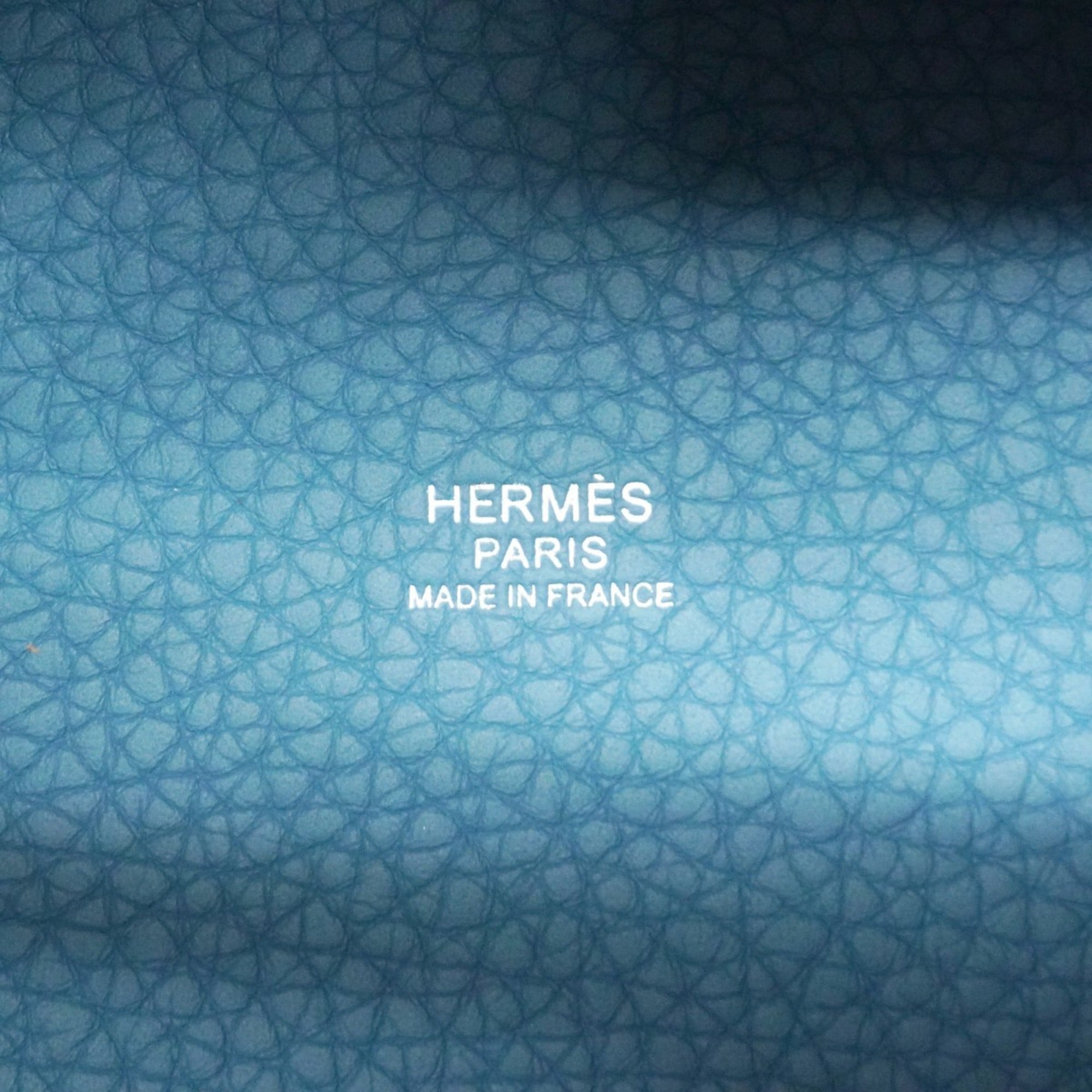 Hermes Hermès Picotin Lock MM Handbag in Taurillon Clemence New Blue Jean, Women's, B Stamp, P2326857