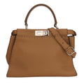 FENDI Handbag Peekaboo 8BN290 Selleria Leather Brown Shoulder Bag Women's
