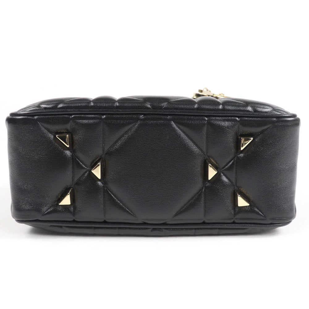 Christian Dior Cannage Lady 95.22 Mini Lambskin 2-Way Handbag/Shoulder Bag, Black, Gold Hardware, Dust Bag Included, Made in Italy — Like New