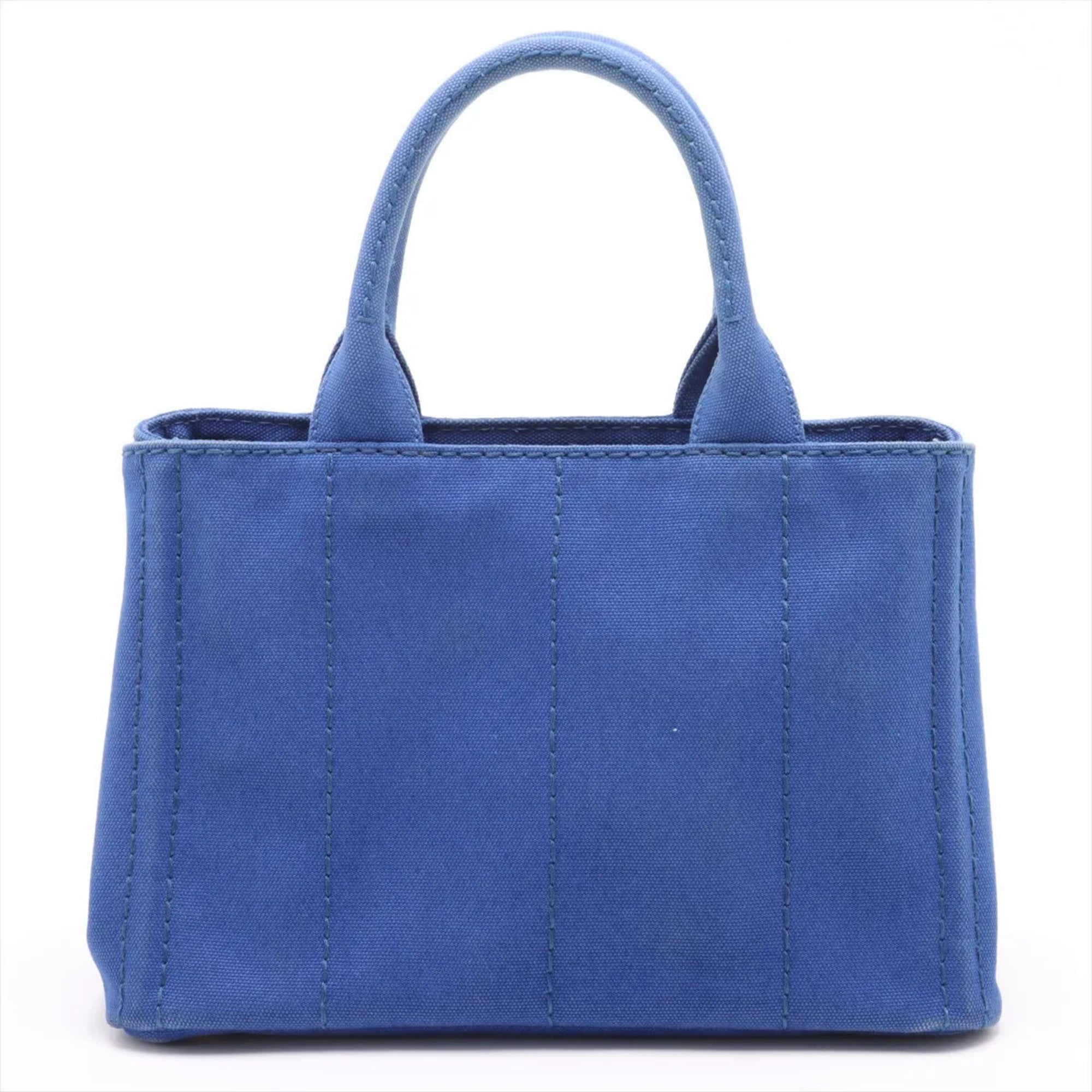 Prada Canapa Blue Handbag Tote Bag for Women