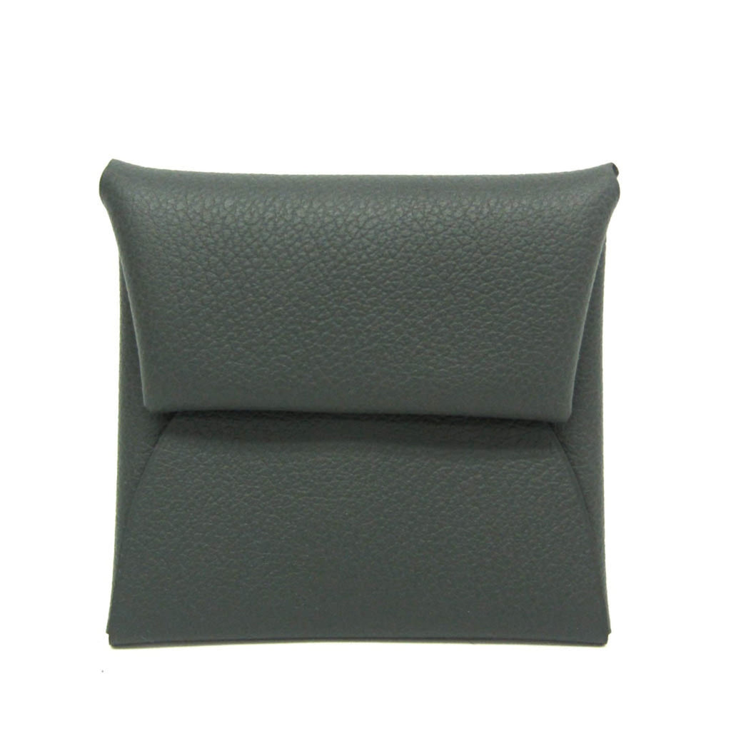 Hermes Bastia Men,Women  Evercolor Leather Coin Purse/coin Case Gray