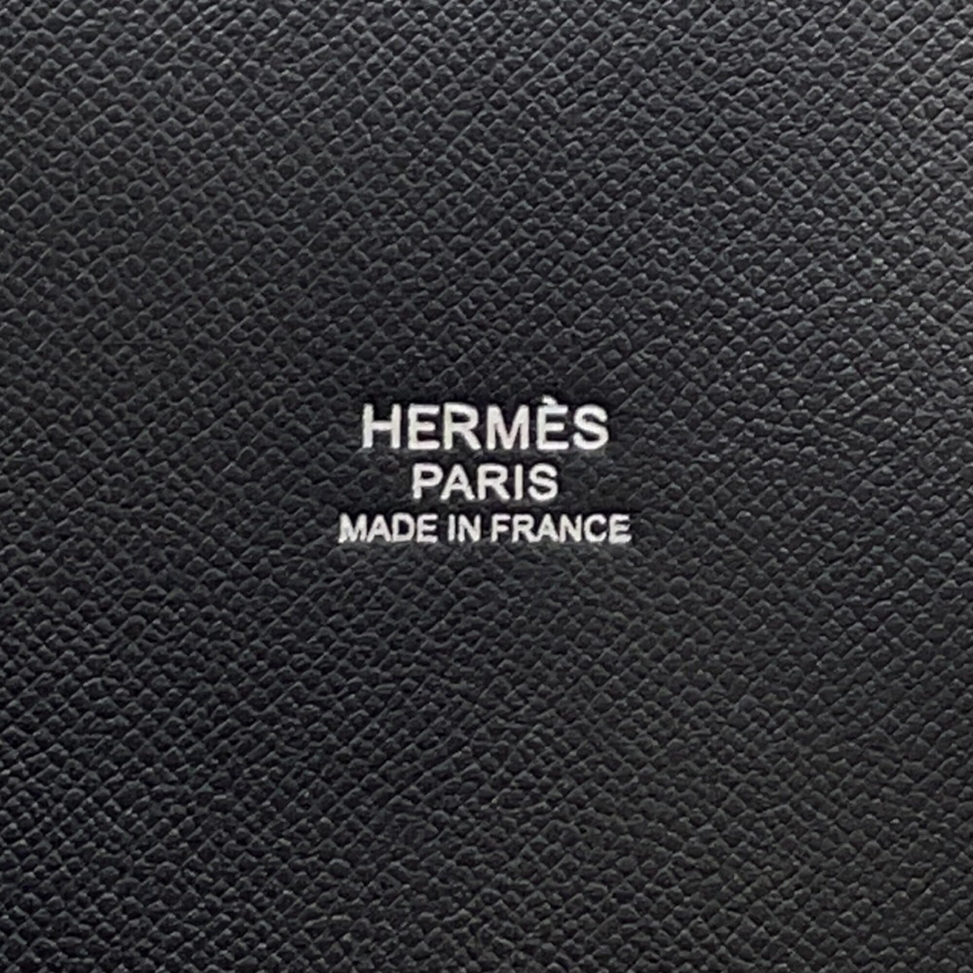 Hermes handbag Chaine d'Ancre Black Navy Veau Madame Silk Y stamp HERMES — Like New