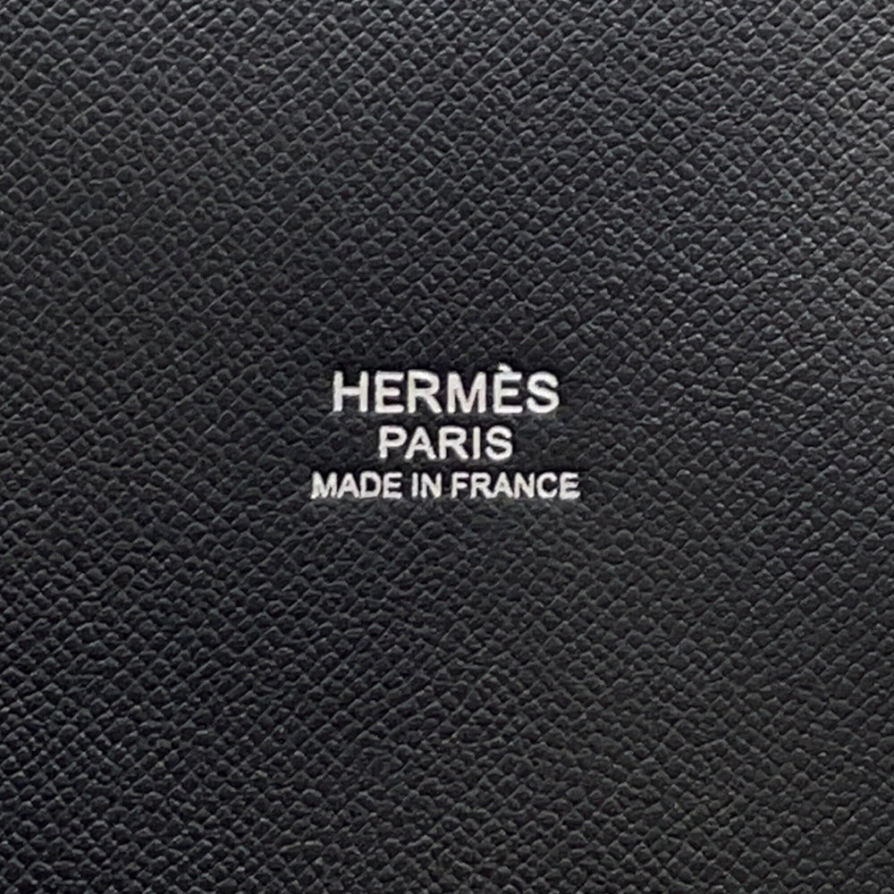 Hermes handbag Chaine d'Ancre Black Navy Veau Madame Silk Y stamp HERMES — Like New