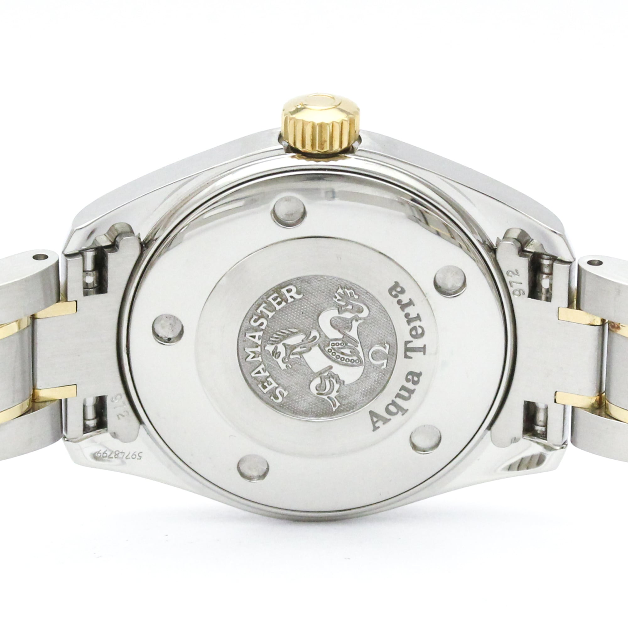OMEGA Seamaster Aqua Terra 18K Gold Steel Ladies Watch 2377.30 Polished — Very Good