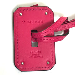HERMES O'Kelly GM Pendant Necklace Swift Leather Women's Pink G-220125-25 — New - Store Return