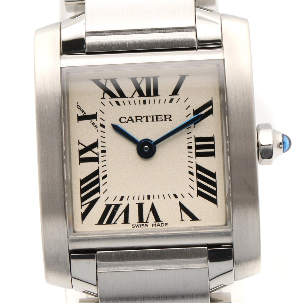 Cartier Tank Française SM Watch, Stainless Steel, Ladies, Ivory (W51008Q3) — Very Good