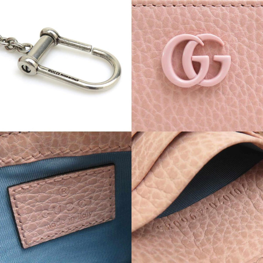 Gucci wallet, coin purse, leather, pink, women's, 701070 56497a
