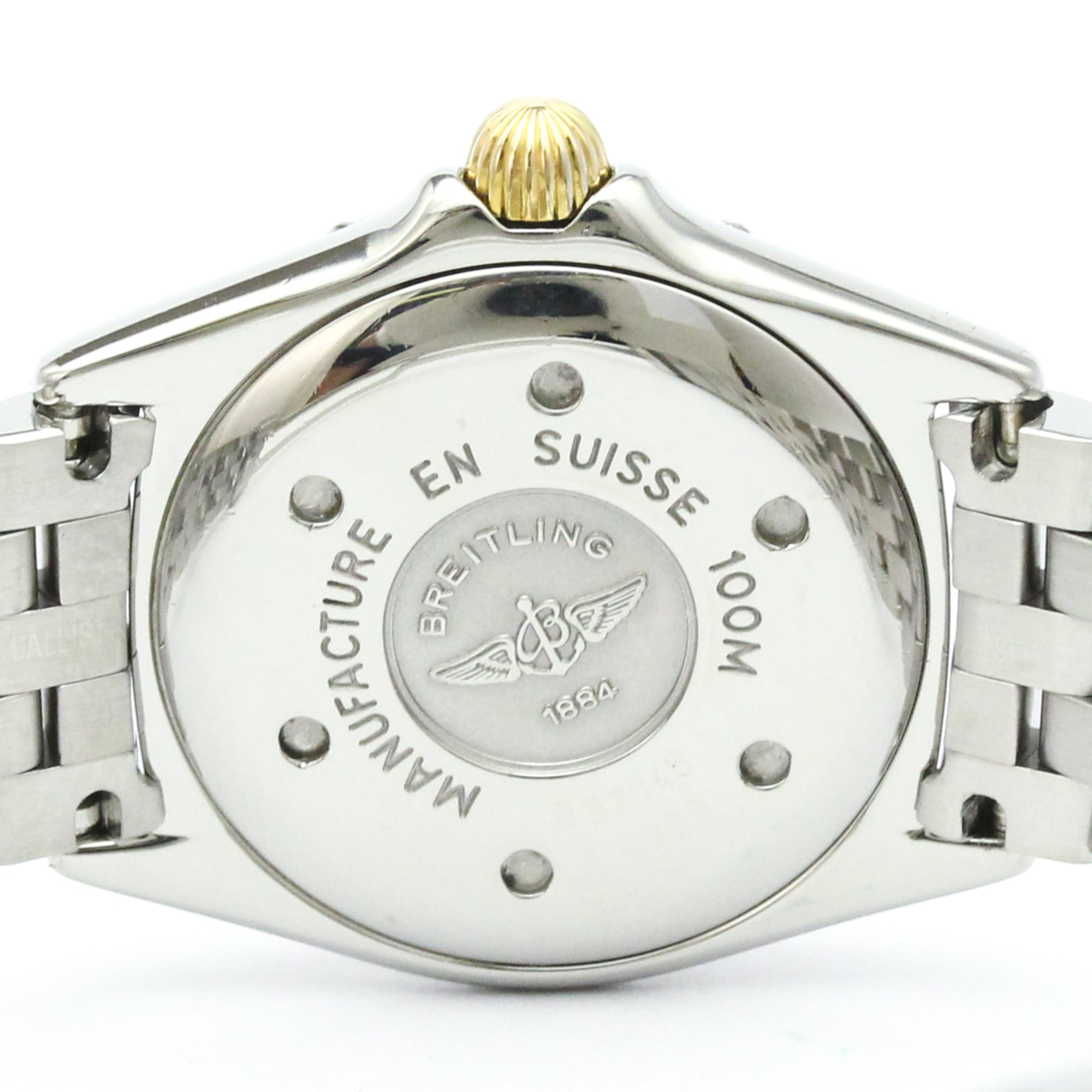 BREITLING Callistino 18K Gold Steel Ladies Watch B52045 Polished — Very Good