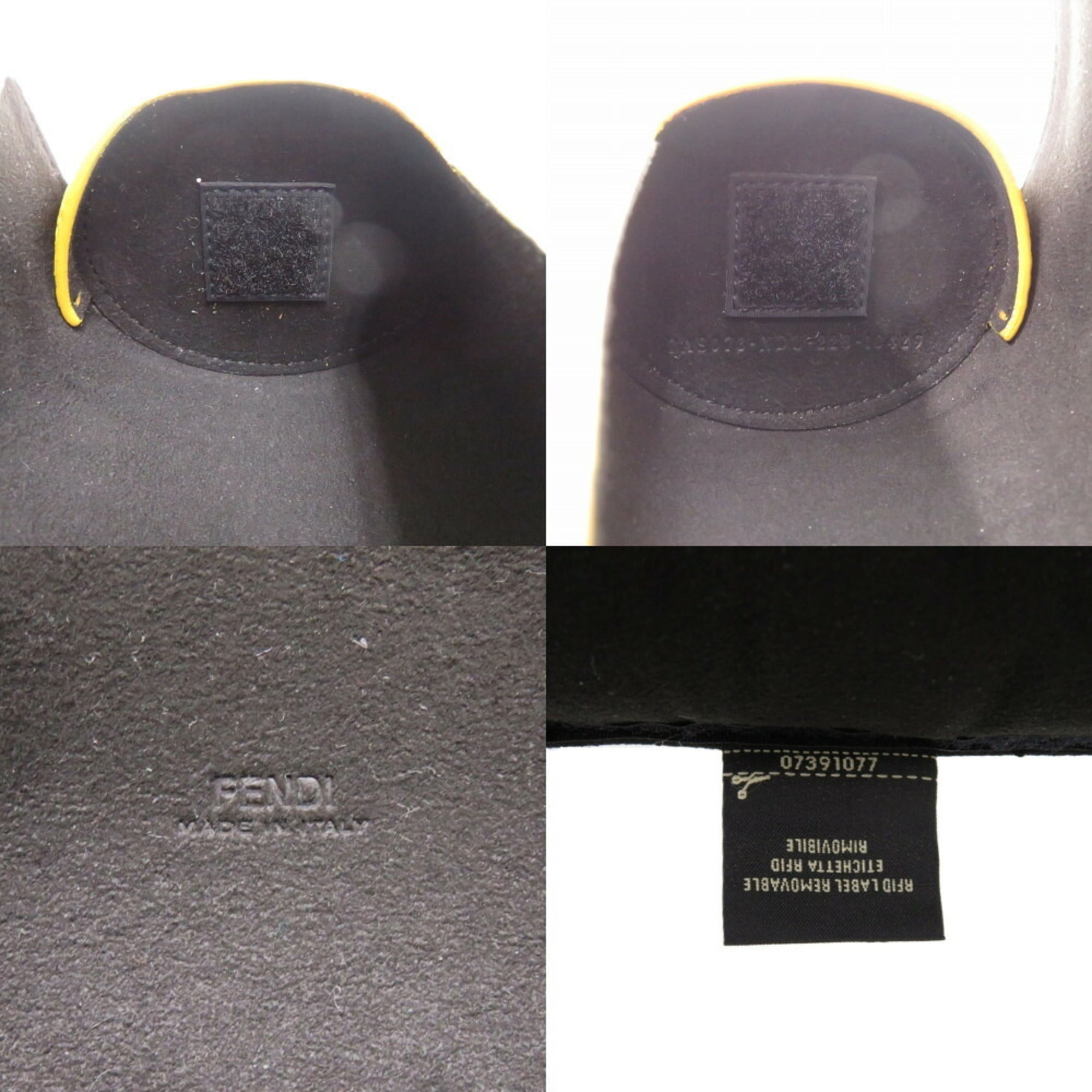 Like new Fendi leather pouch with yellow watch case, 0659FENDI — Like New