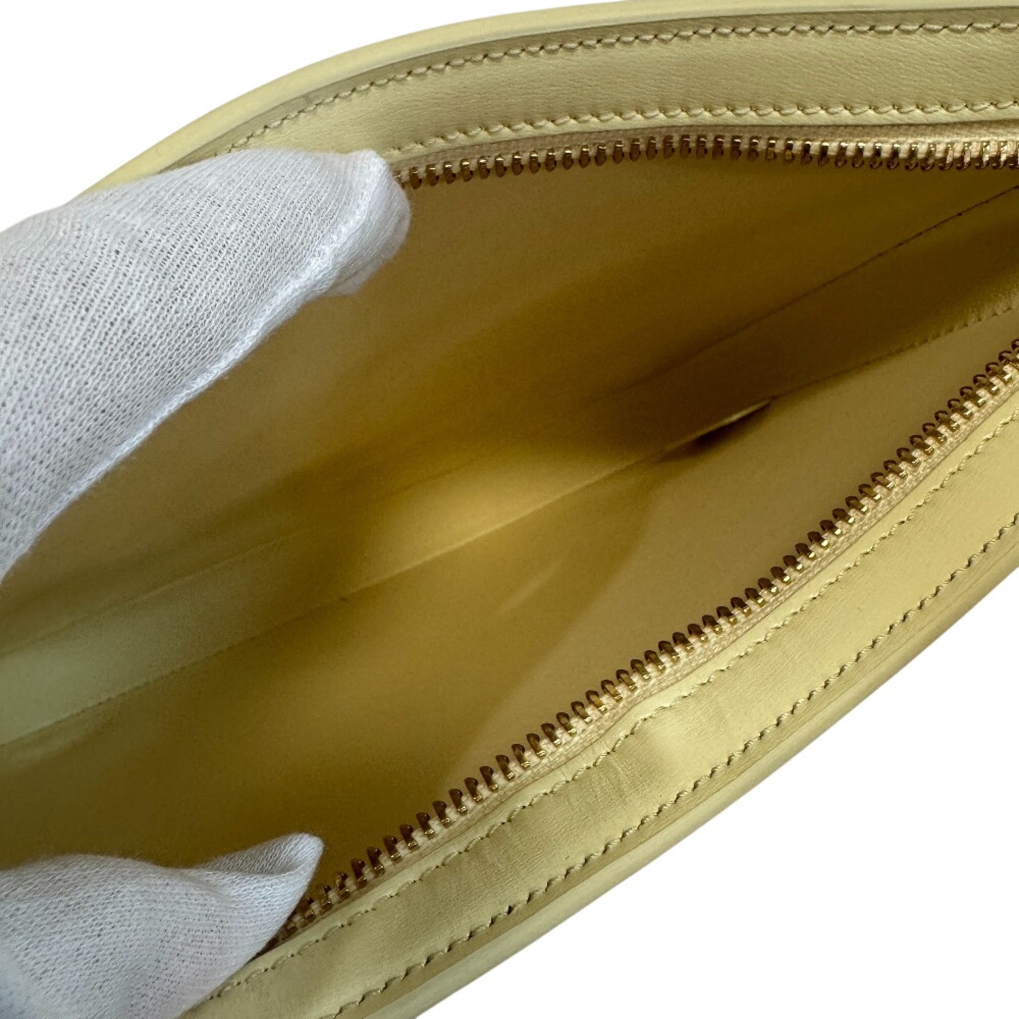 CELINE Celine Croc Bag Medium Shoulder Yellow — Like New