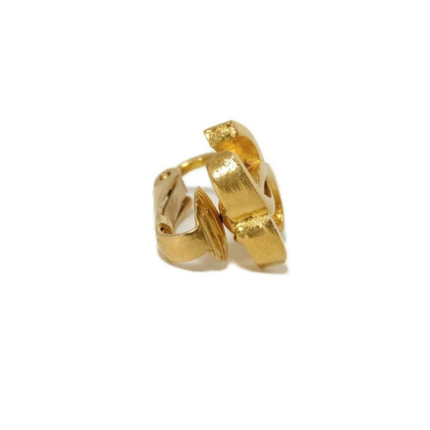 CHANEL Coco Mark Earrings, GP Clip-on, 233, Single Ear, CC Mark, Plated Gold, Women's