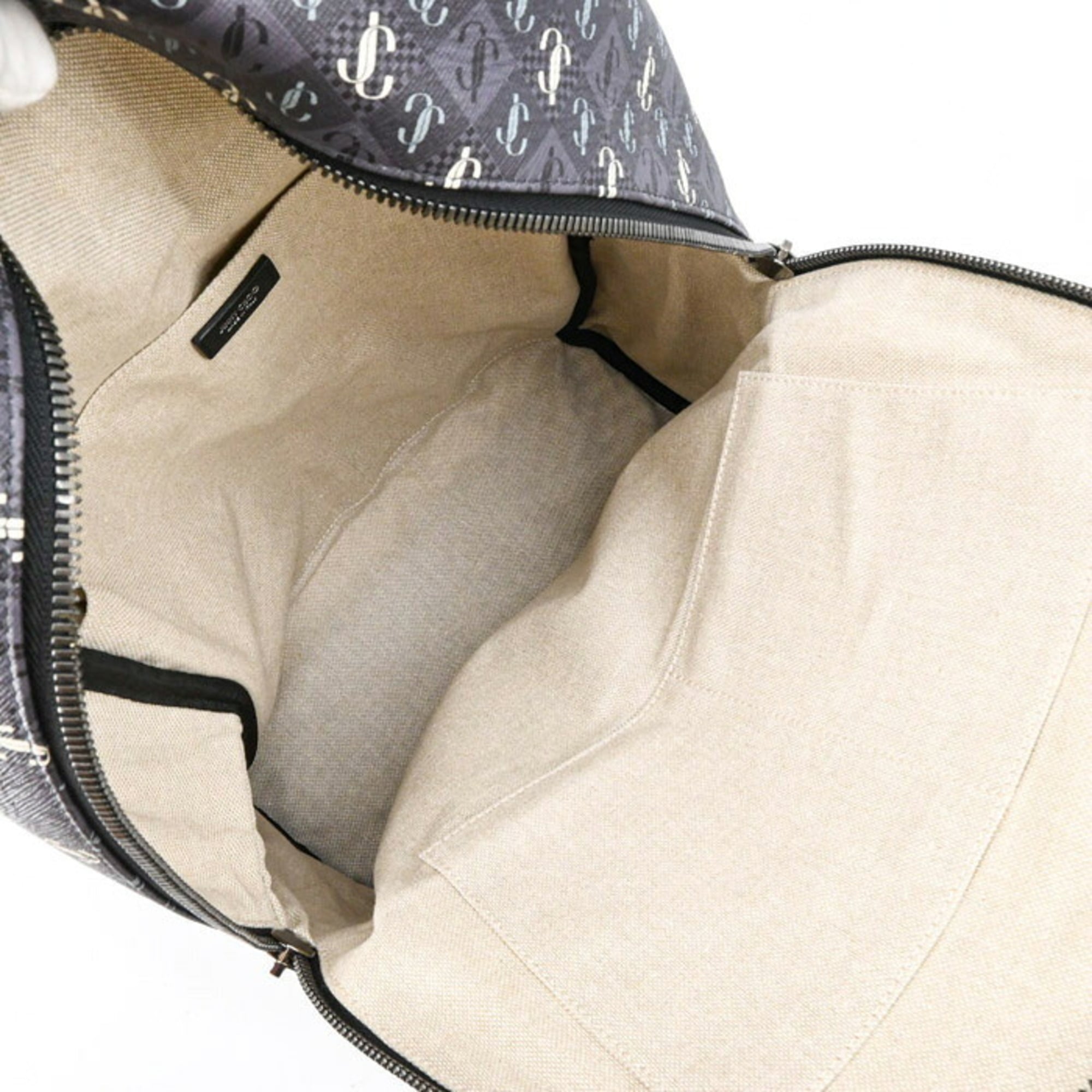 JIMMY CHOO WILMER XPO Backpack JC Monogram Grey Sage Men's Women's J000161023001 — Like New