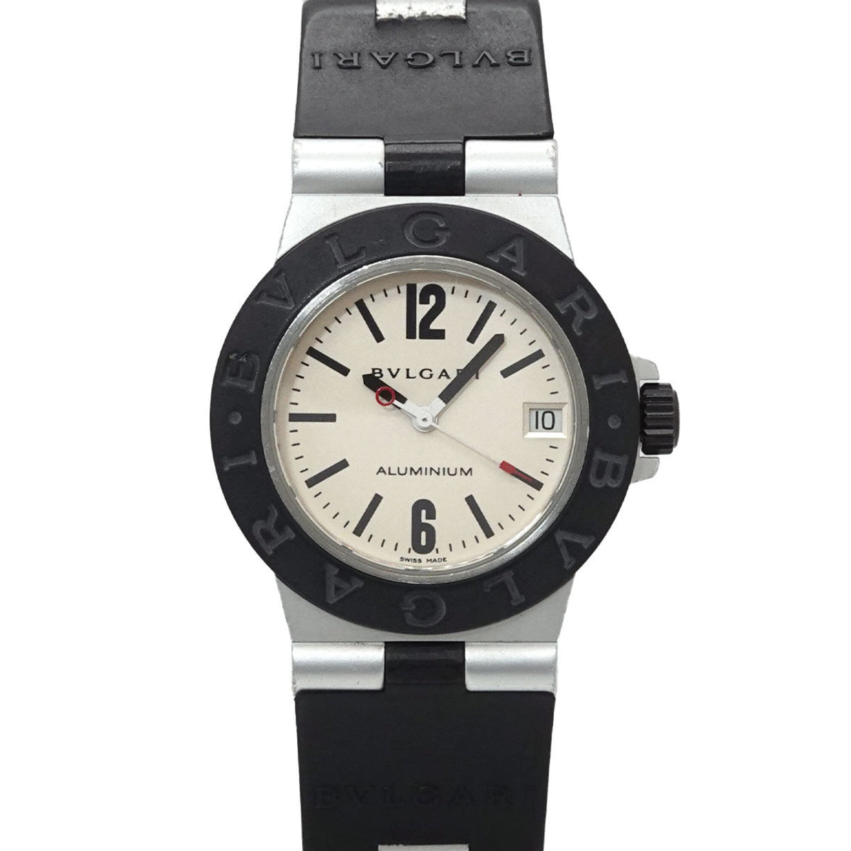 Bulgari BVLGARI Aluminum AL32A Ladies' Watch, Date, Silver, Quartz Watch — Very Good