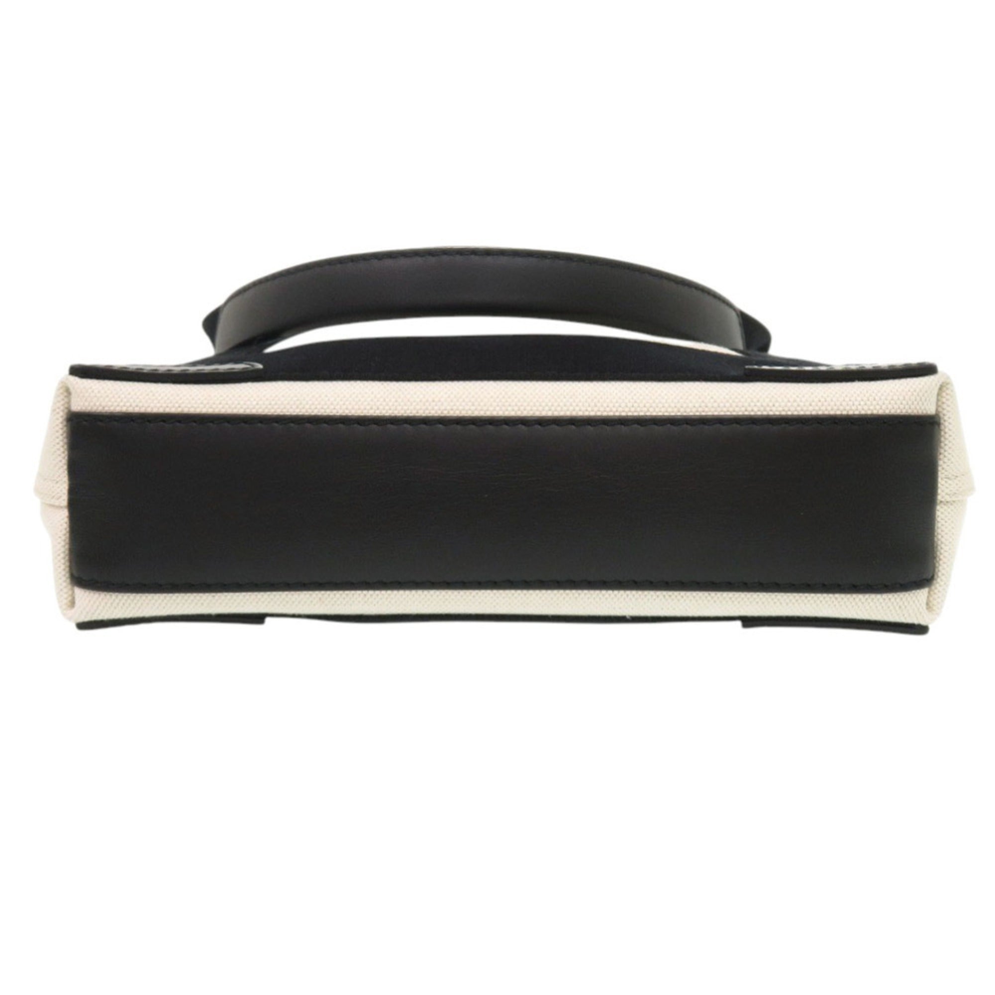 Like new Balenciaga Navy Cabas XS Canvas and Leather in Light Beige Black, 2-Way Handbag 0433 BALENCIAGA — Like New