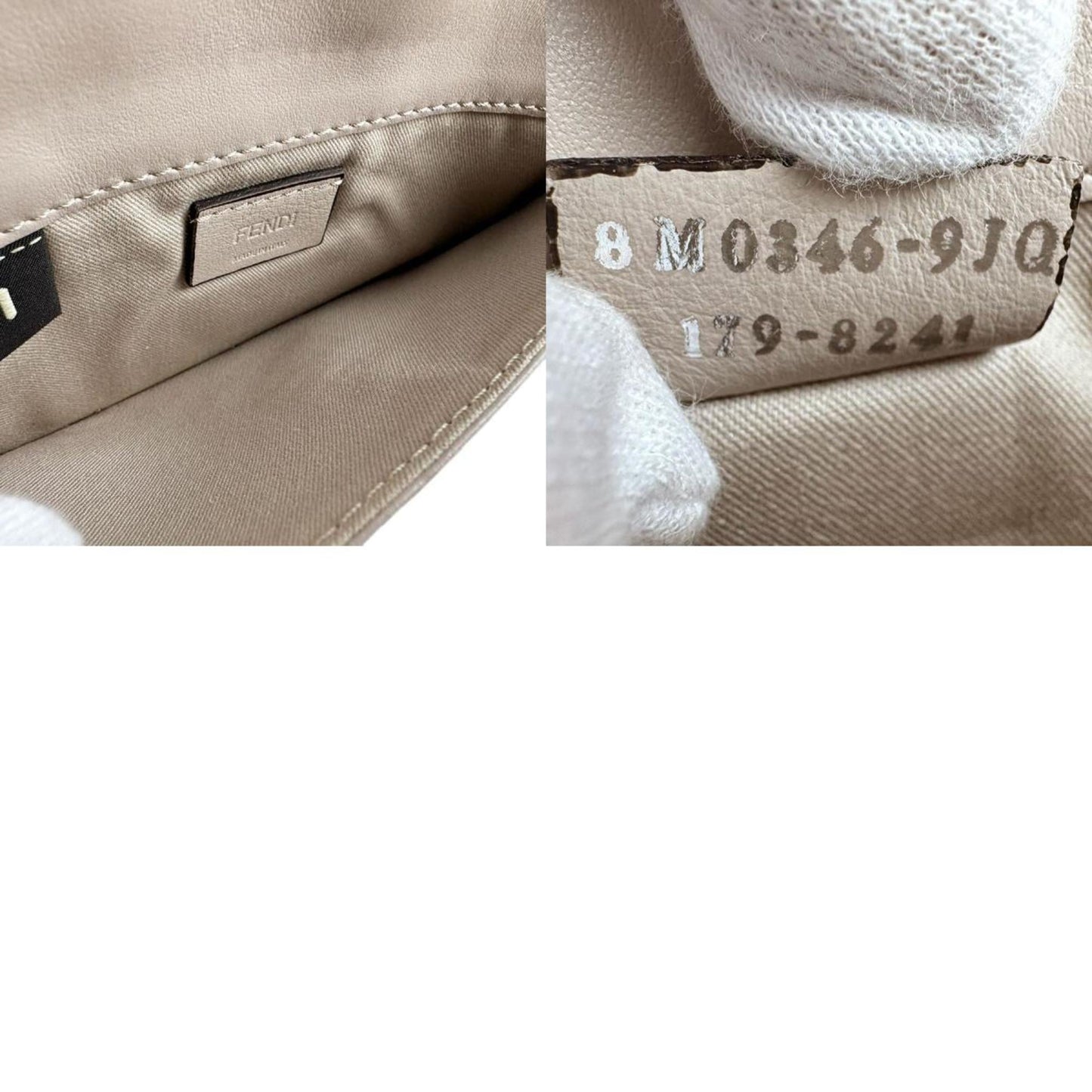 Fendi Women's Chain Wallet in Beige Leather and Metal, 8M0346-9JQ (z7875)