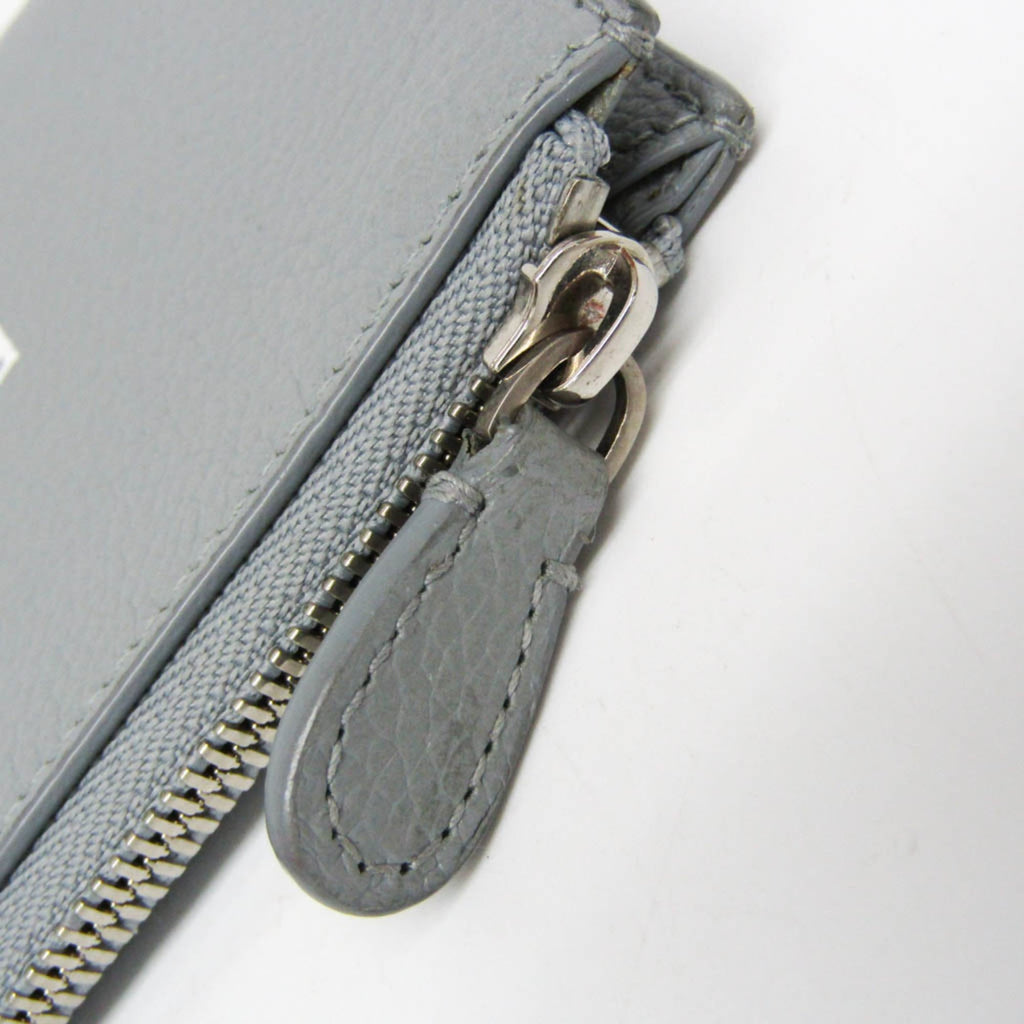 Balenciaga Coin Card Holder 637130 Women,Men Leather Coin Purse/coin Case Gray