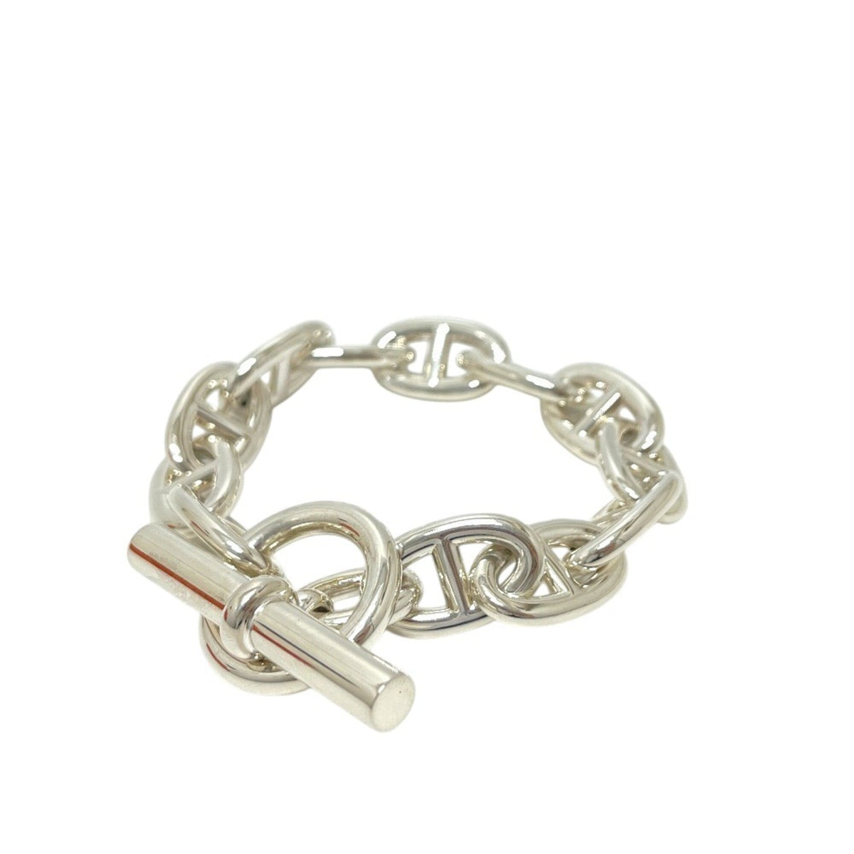 HERMES H101995B Chaine d'Ancre TGM 12-link bracelet SV925 men's silver — New