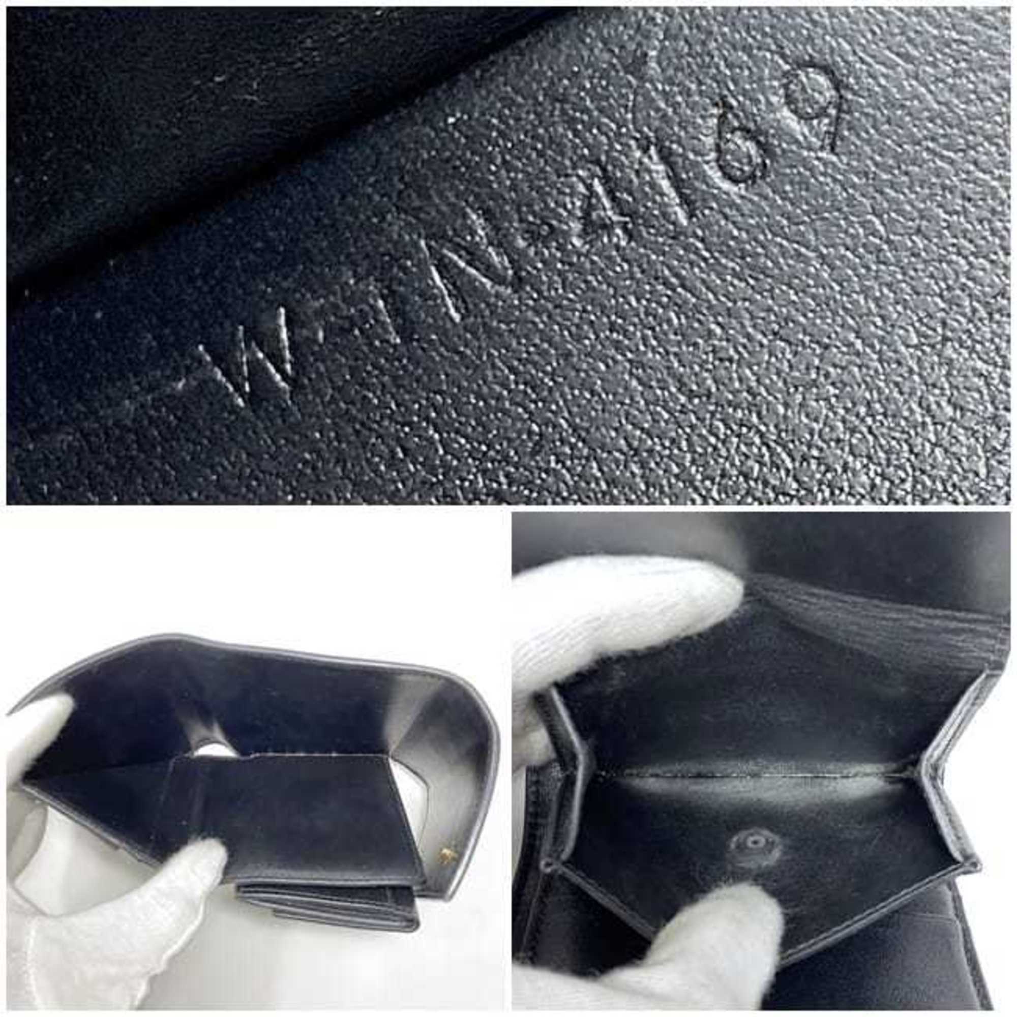 Celine Tri-fold Wallet ec-22834 Black 10B573BEL.38NO Compact Leather W-1N-4169 CELINE Mini Women's Men's Folding