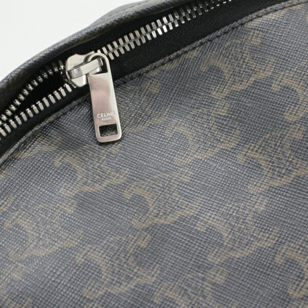CELINE Backpack Triomphe Canvas Black Brown Rucksack Men's 188382BOV T5686 — Like New