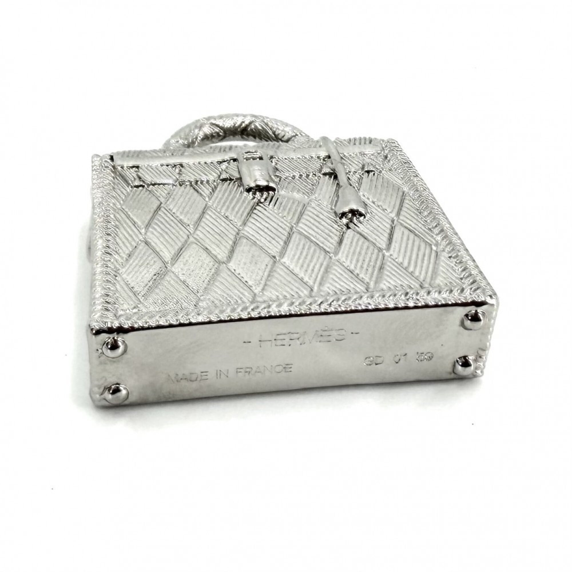 Hermes pendant top for women, Kelly Curiosité design, charm, accessory, silver, approximately 30.9g — Like New