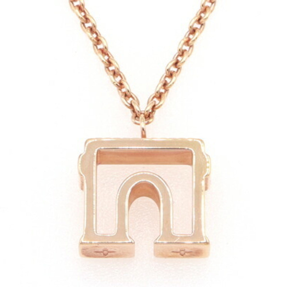 Louis Vuitton Necklace LV & Paris Arc de Triomphe M00524 Rose Gold Metal Pendant LOUIS VUITTON — Like New