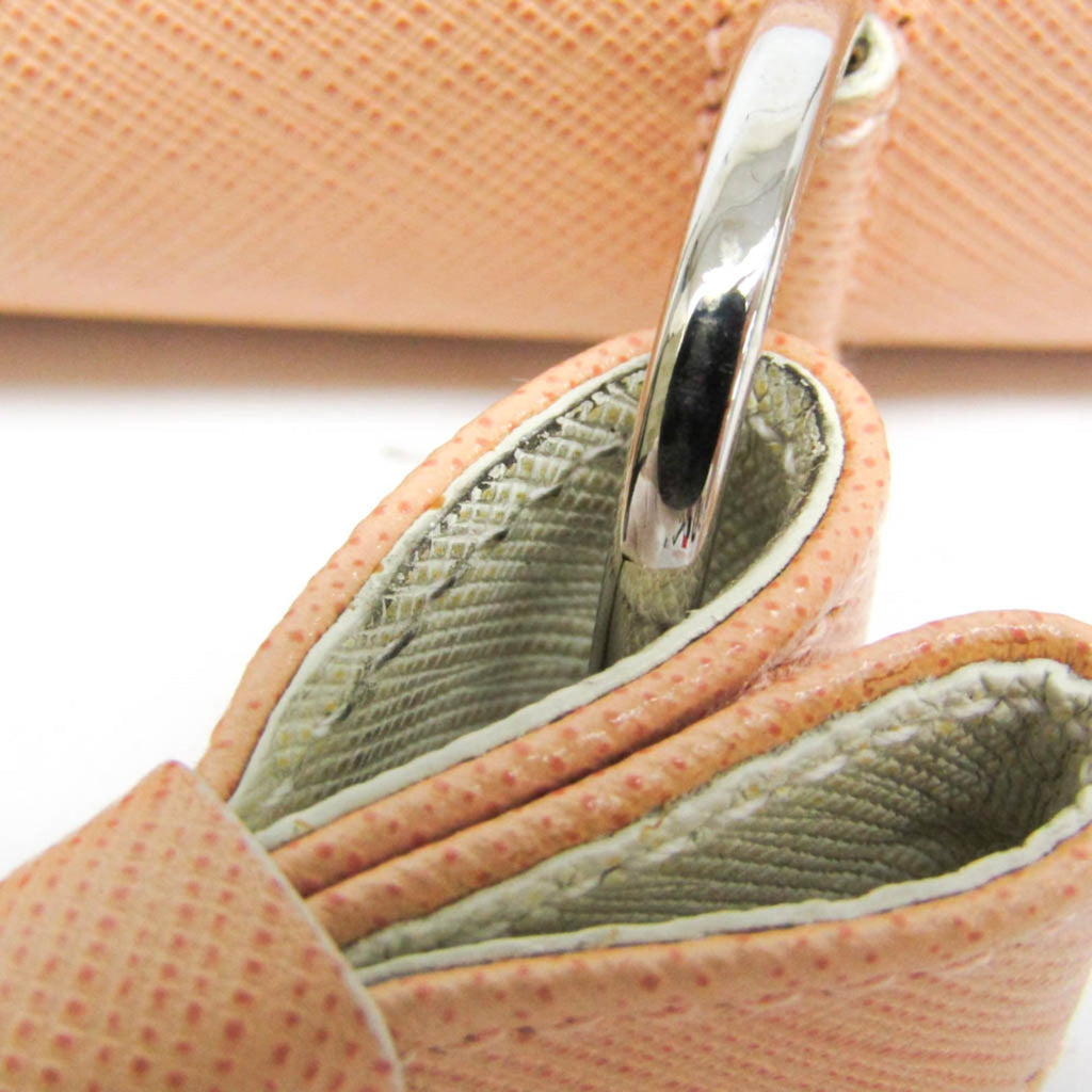 Salvatore Ferragamo Gancini Vara Ribbon Handle BW-21 6852 Women's Leather Handbag,Shoulder Bag Pale Orange