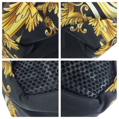 FENDI x VERSACE Backpack (7VZ066) - Black, Brown, Yellow, Gold Hardware, Nylon, Women's — Like New