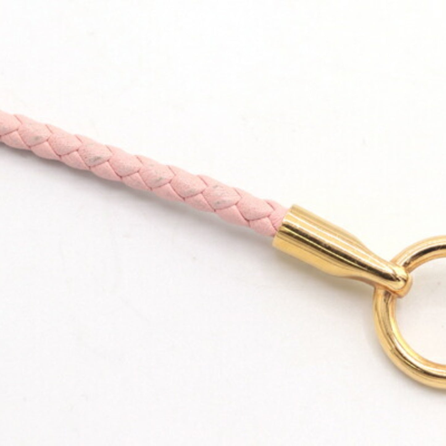 Hermes Grennan Bracelet in Pink Leather and Metal, Pink, Women's, HERMES