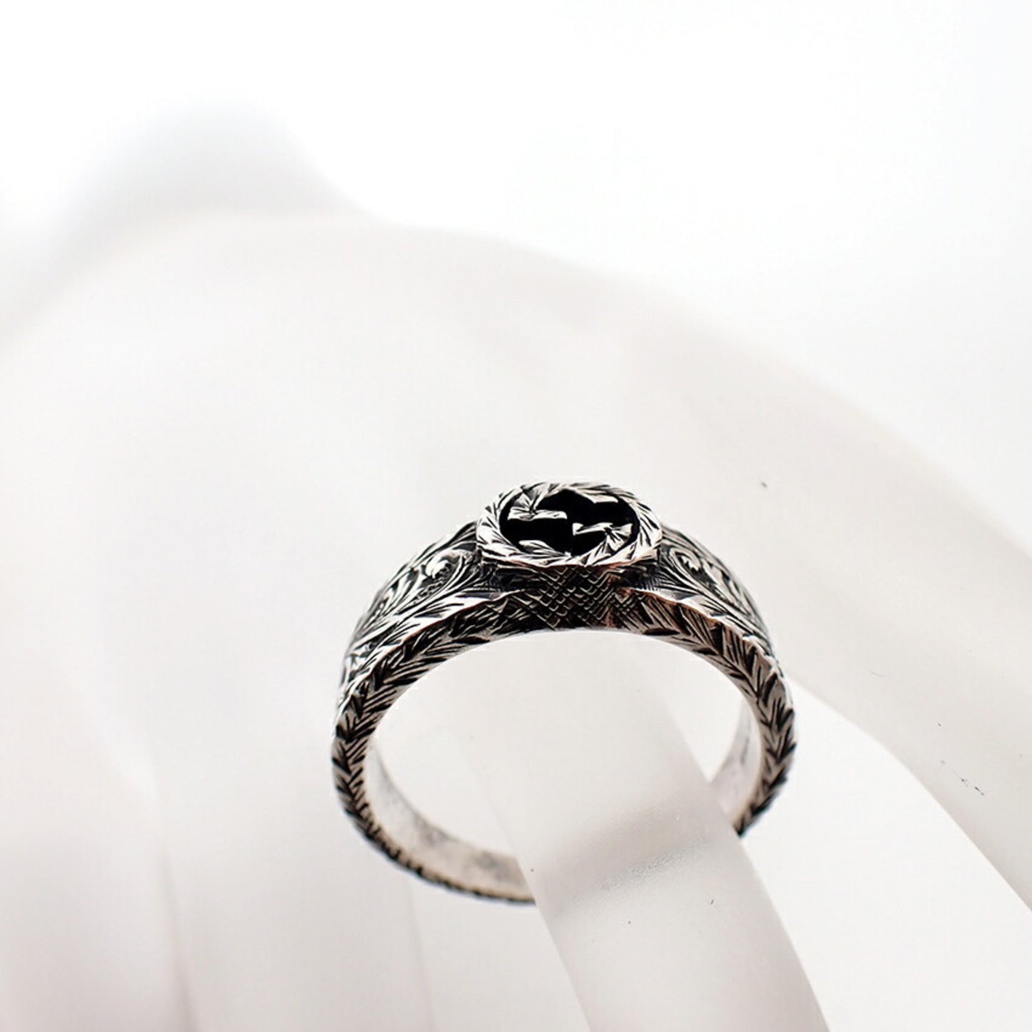 GUCCI 925 Interlocking Ring, size 22