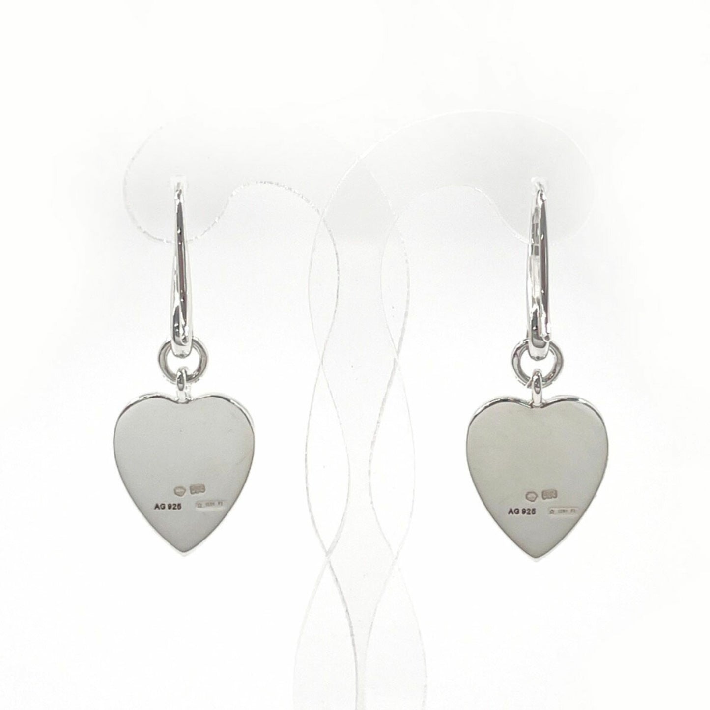 GUCCI Trademark Heart Earrings, Silver 925, Silver, Women's