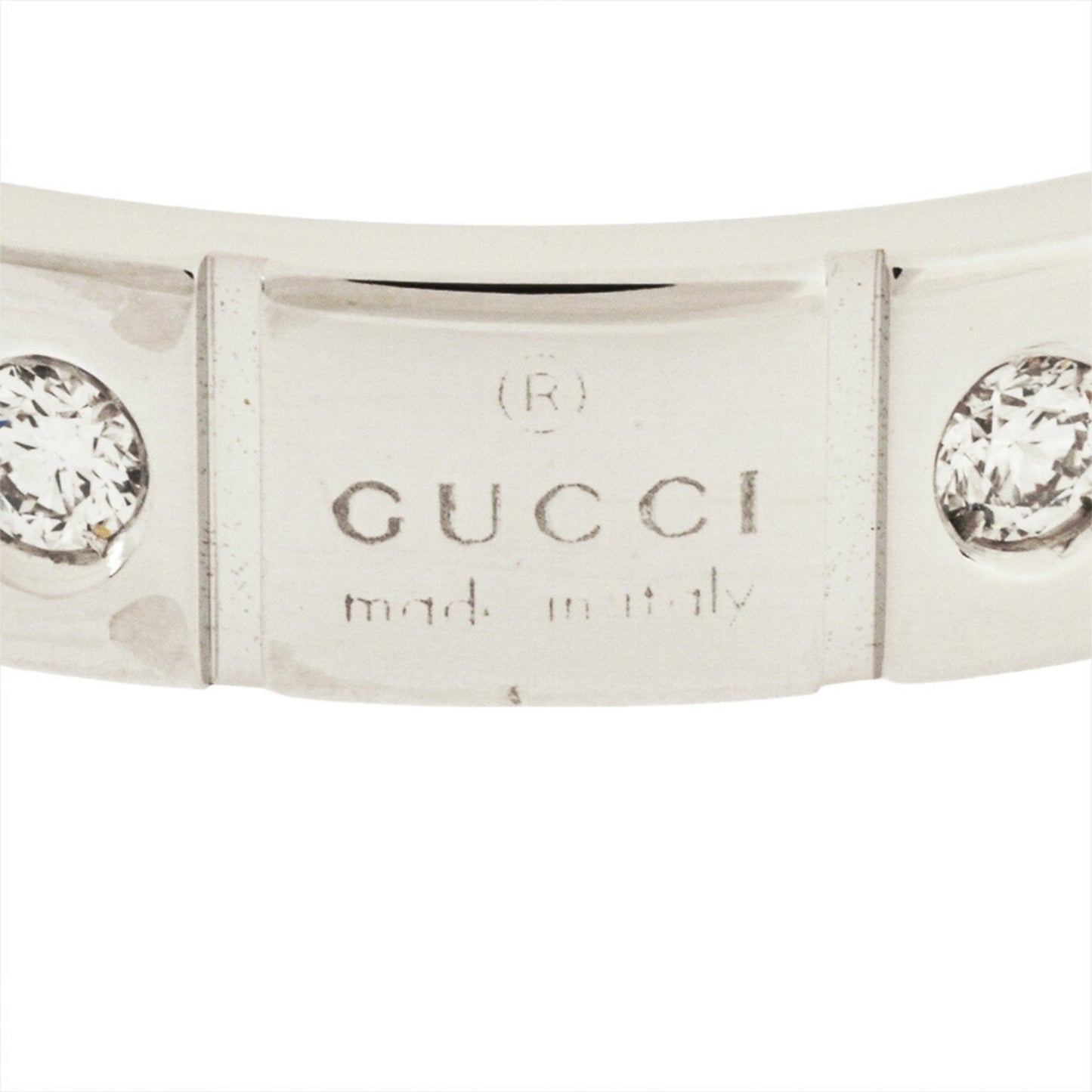 Gucci Icon Heart Ring #19 White Gold Unisex