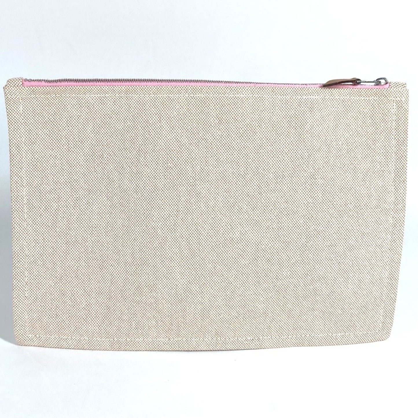 HERMES Yachting GM clutch bag, makeup pouch, multi-purpose canvas, men's and women's, pink