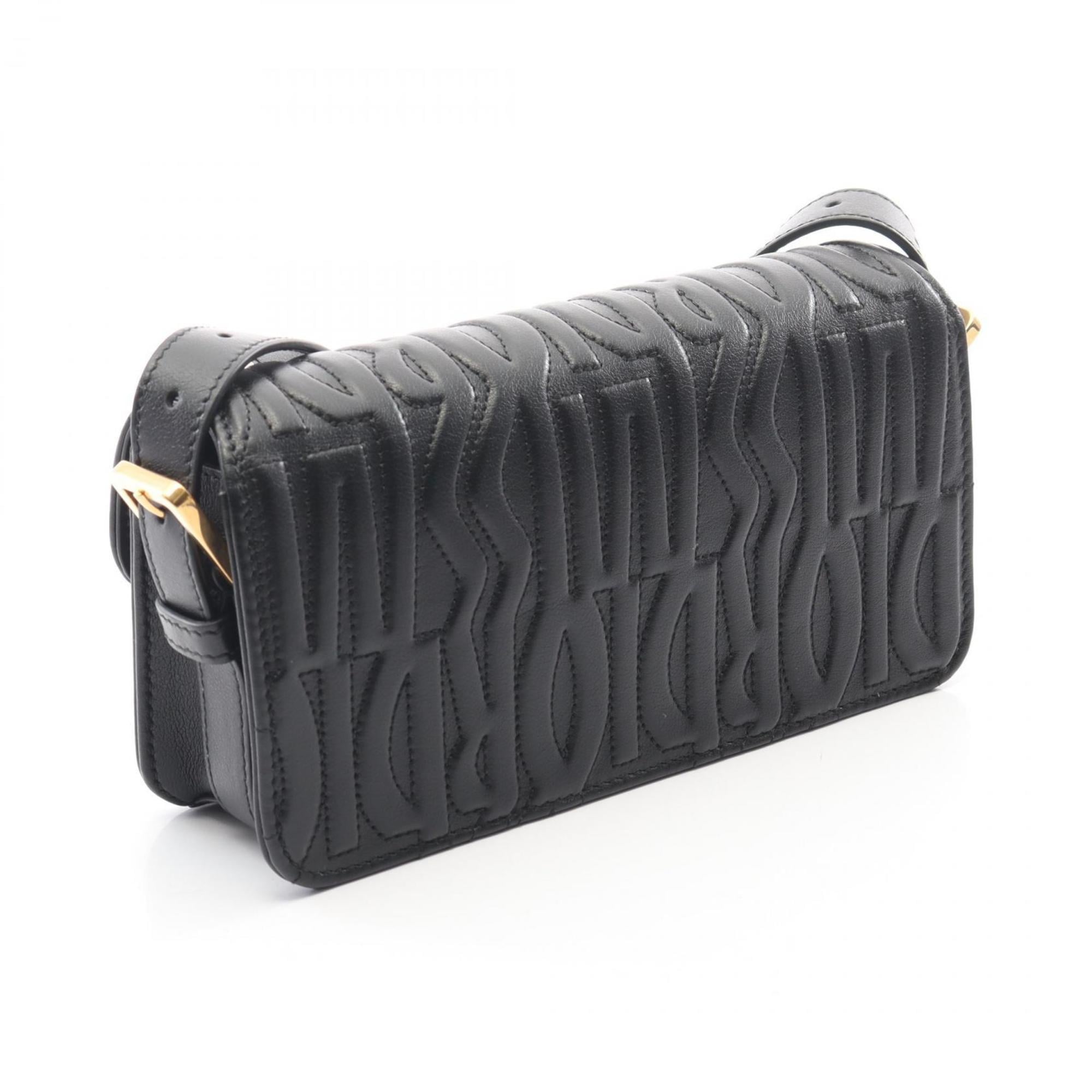 Christian Dior Dior Miss Shoulder Bag Leather Women's Black