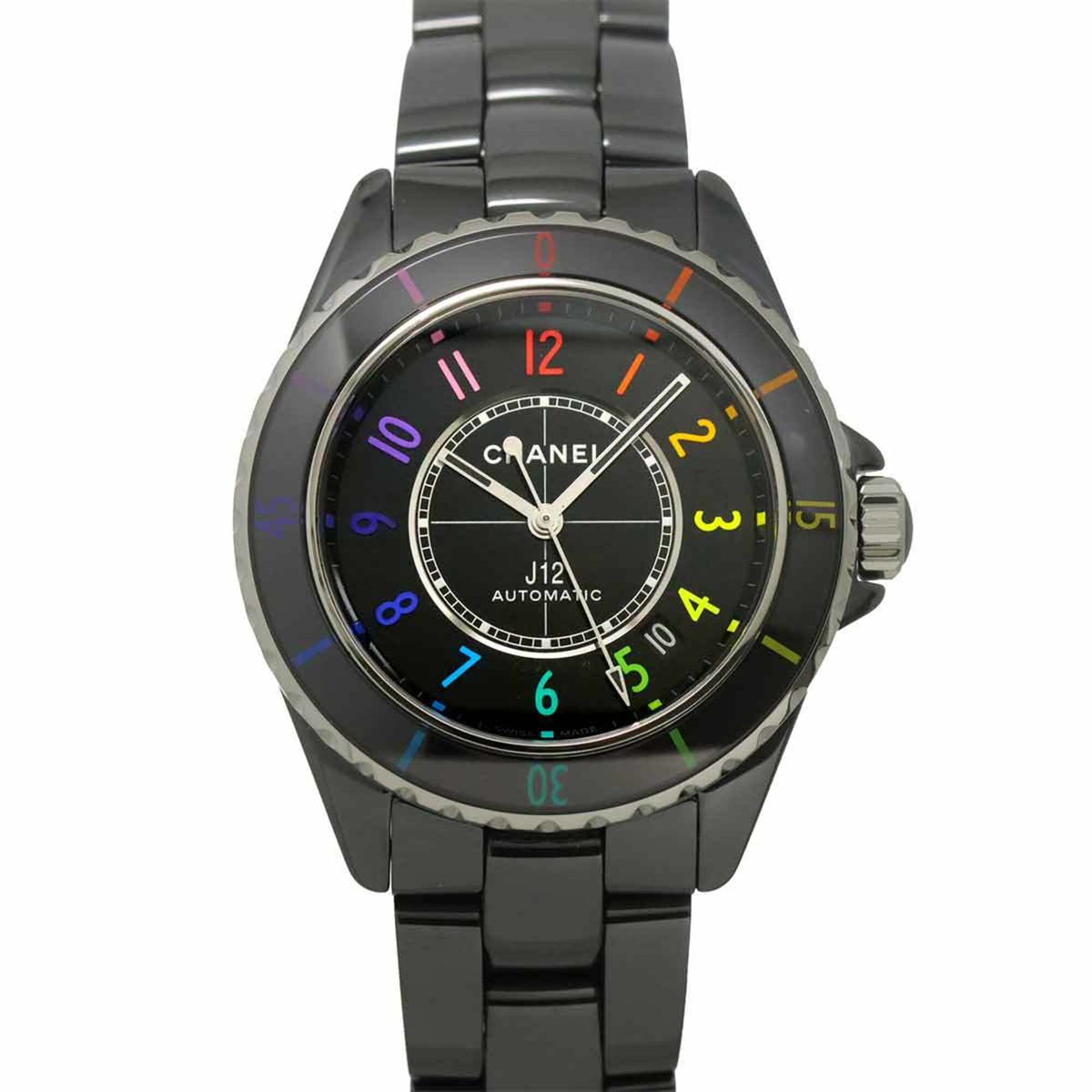 Chanel J12 Electro 38, Limited Edition of 1255 Pieces Worldwide, H7122, Men's Watch, Date, Black Ceramic, Automatic Winding — Like New