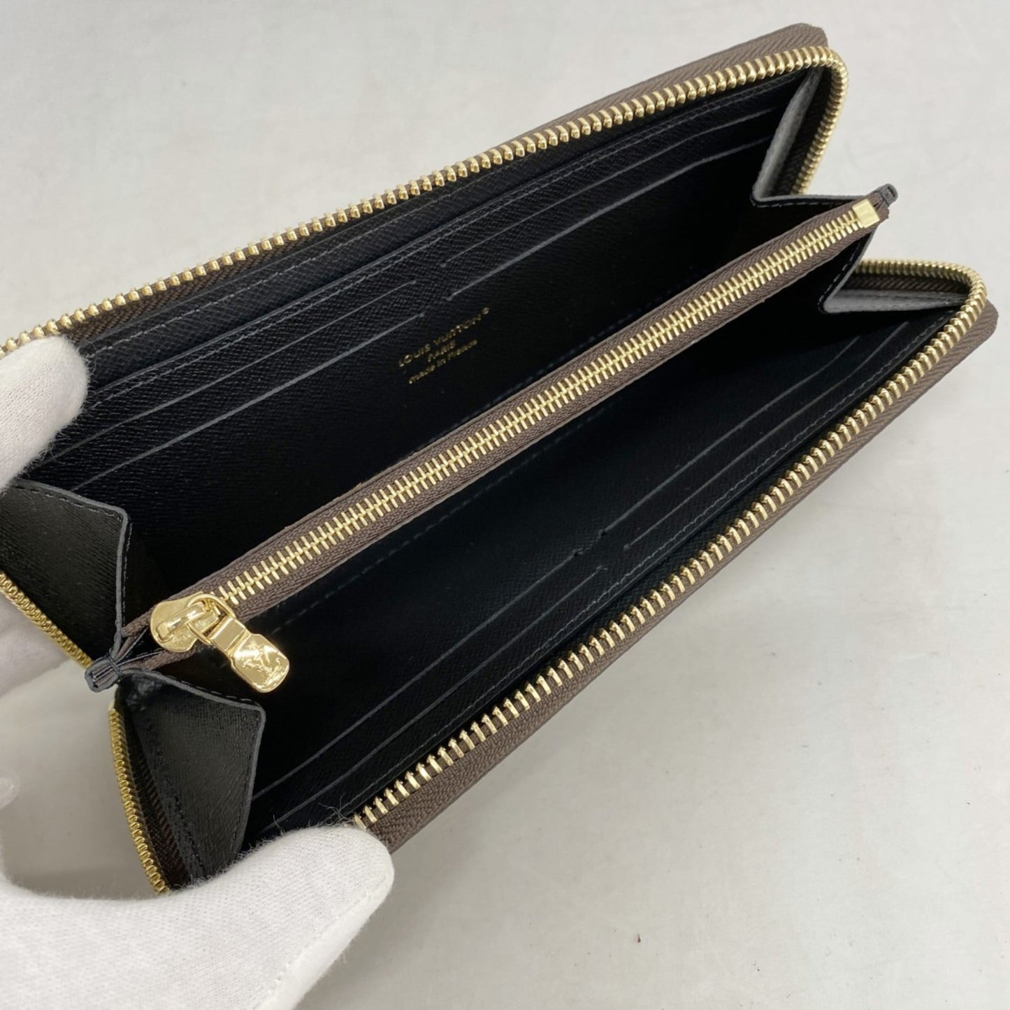 Louis Vuitton Monogram Reverse Portefeuille Clemence Long Wallet M82336 Brown Women's