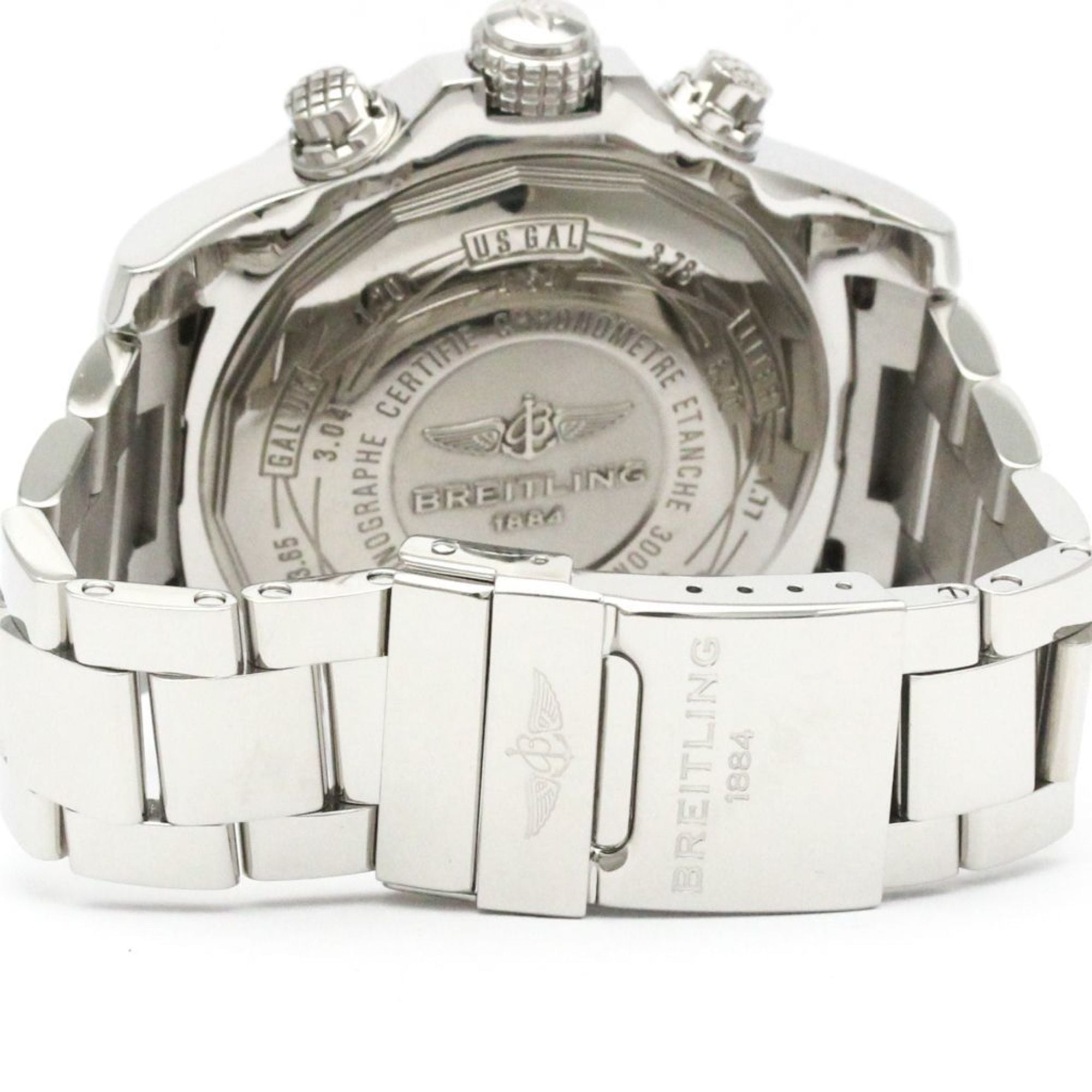 BREITLING Super Avenger ll Chronograph Steel Mens Watch A13371 Polished — Very Good