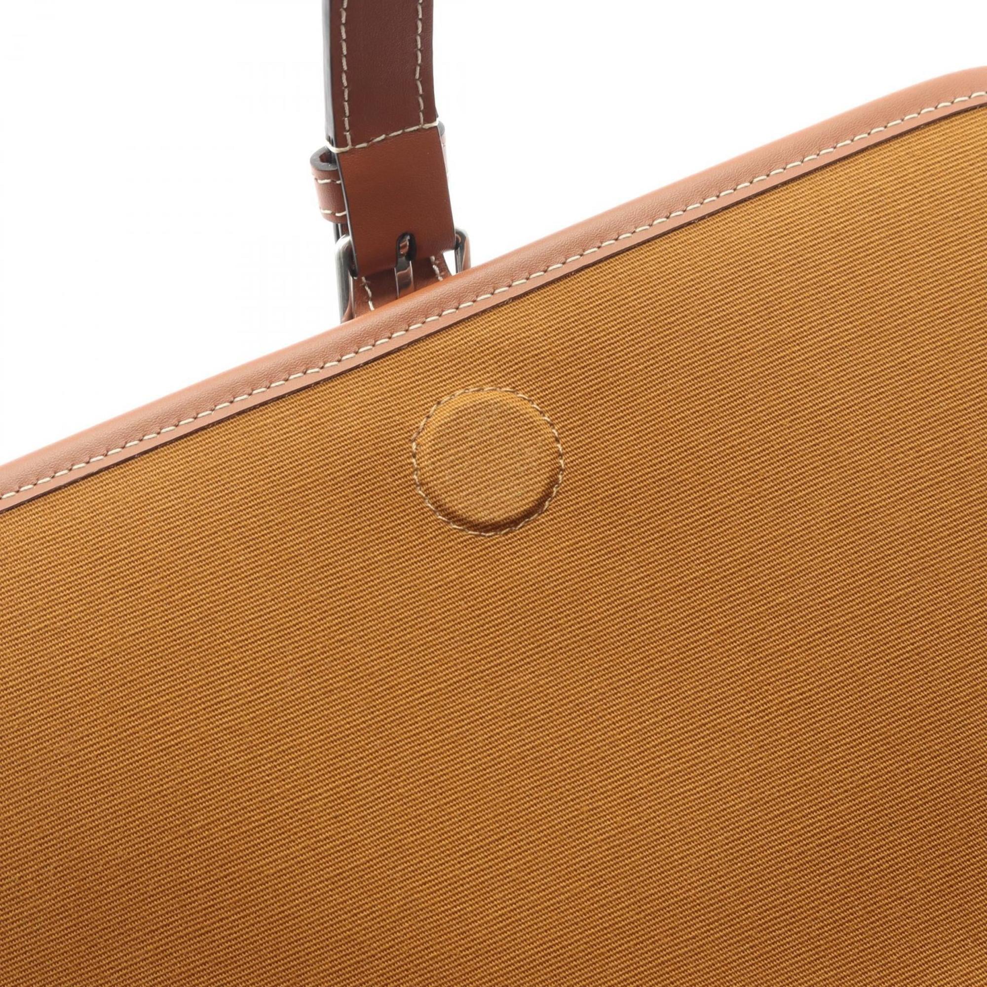 Celine Triomphe Small Folco Messenger Shoulder Bag in Coated Canvas and Leather, Men's, Black Brown, 118252BZJ.04LI