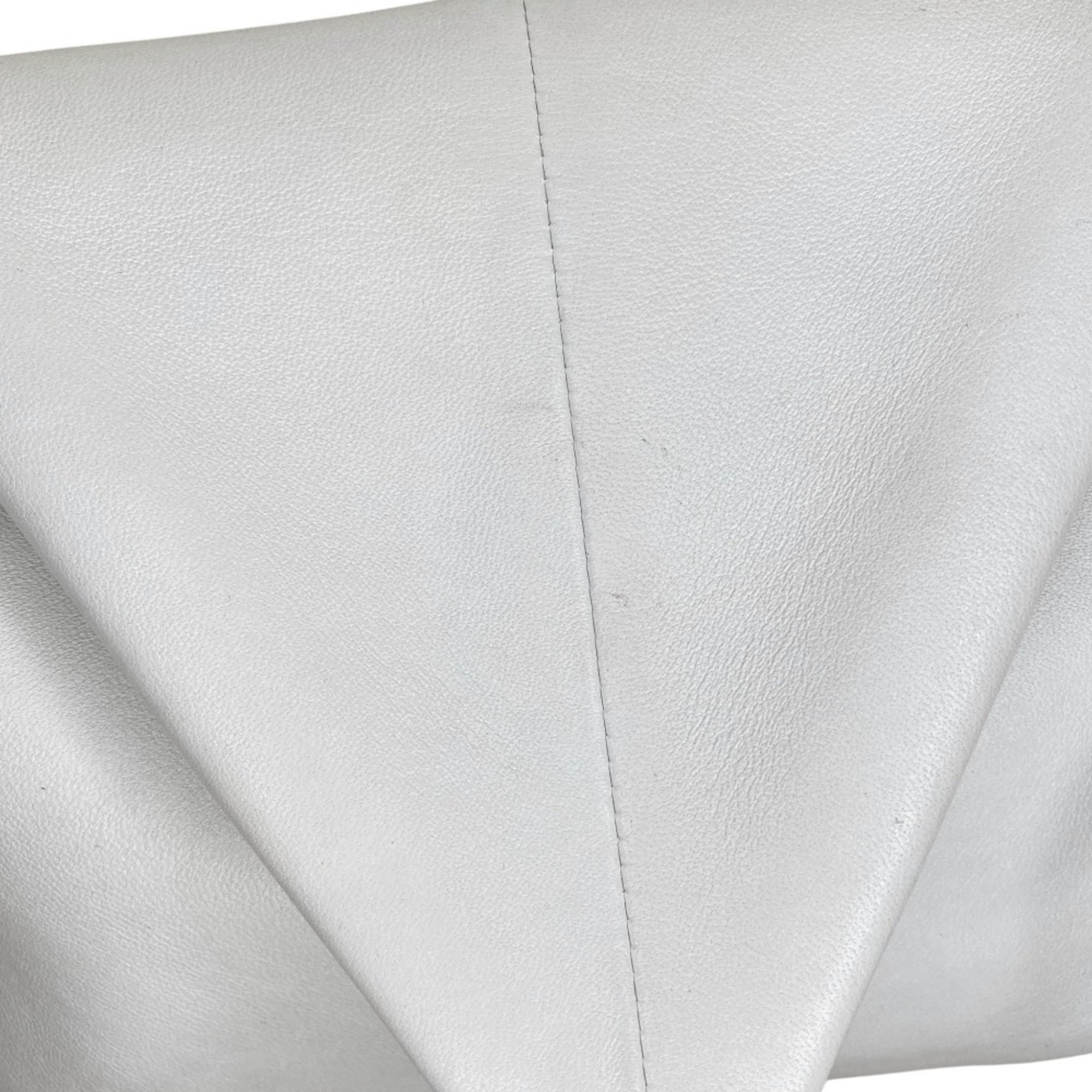 BOTTEGA VENETA Triangle Flap Clutch Bag in Off-White for Women