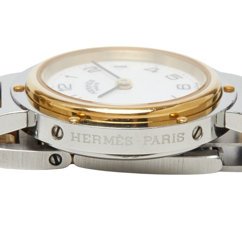 Hermes Clipper Watch CL3.240 Quartz White Dial Stainless Steel Women's HERMES — Good