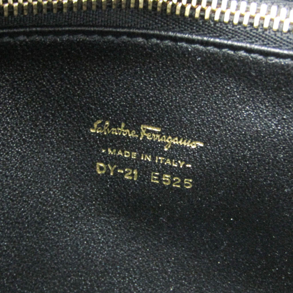 Salvatore Ferragamo Gancini DY-21 E525 Women's Leather Tote Bag Black — Like New