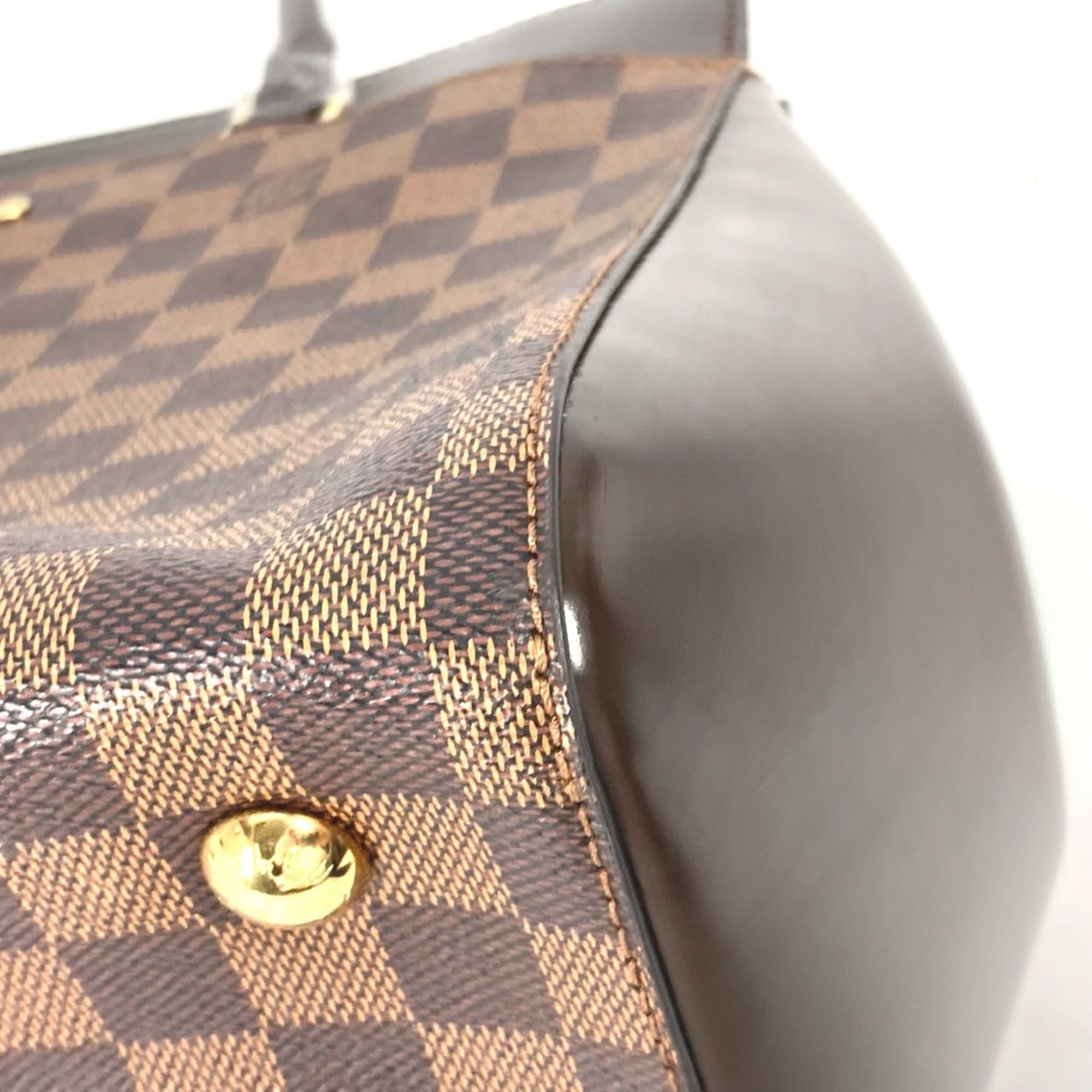 LOUIS VUITTON N41150 Damier Rivoli MM Shoulder Bag Tote Handbag Canvas Women's Ebene Brown — Like New