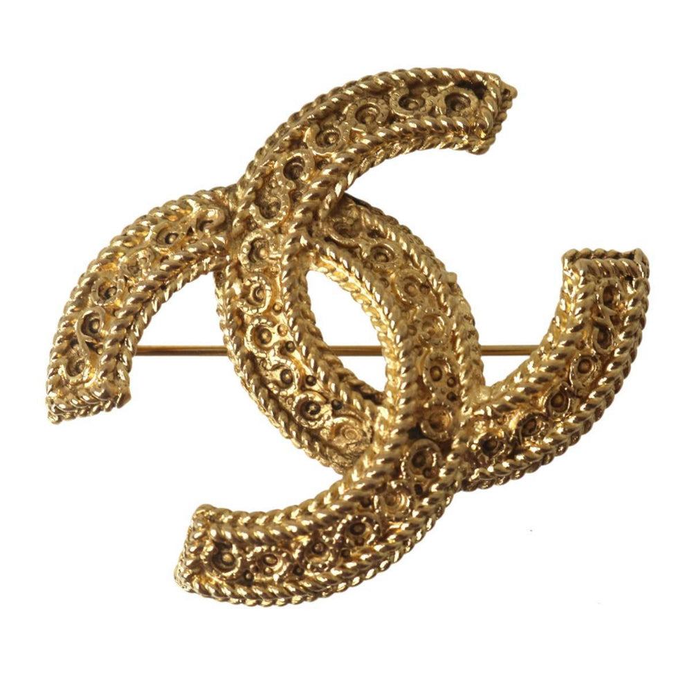 CHANEL Coco Mark Brooch 1108 Gold — Like New