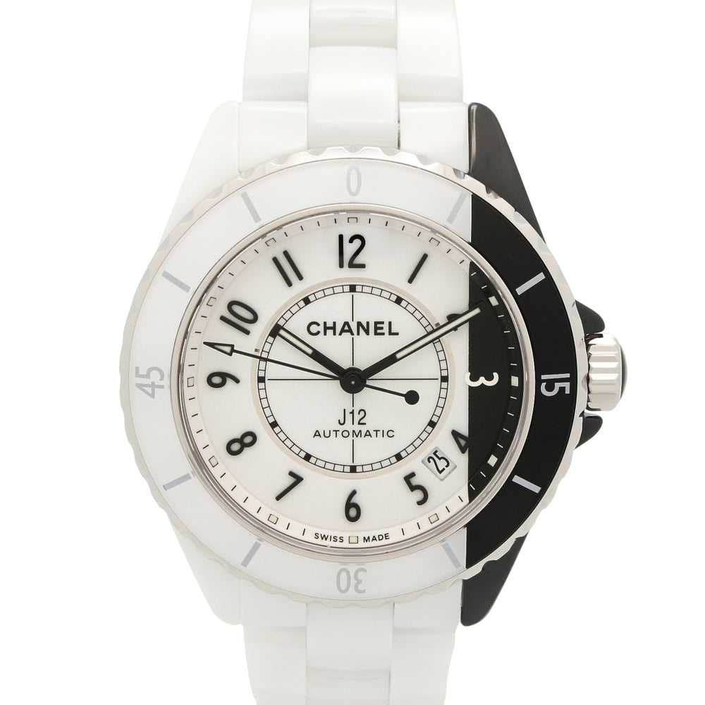 Chanel J12 Paradox Caliber 12.1 Watch, Ceramic, Men's, White/Black, H6515 — Very Good