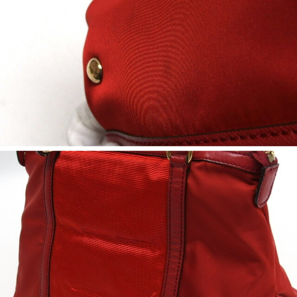 Salvatore Ferragamo Vara Ribbon Nylon Tote Bag Red