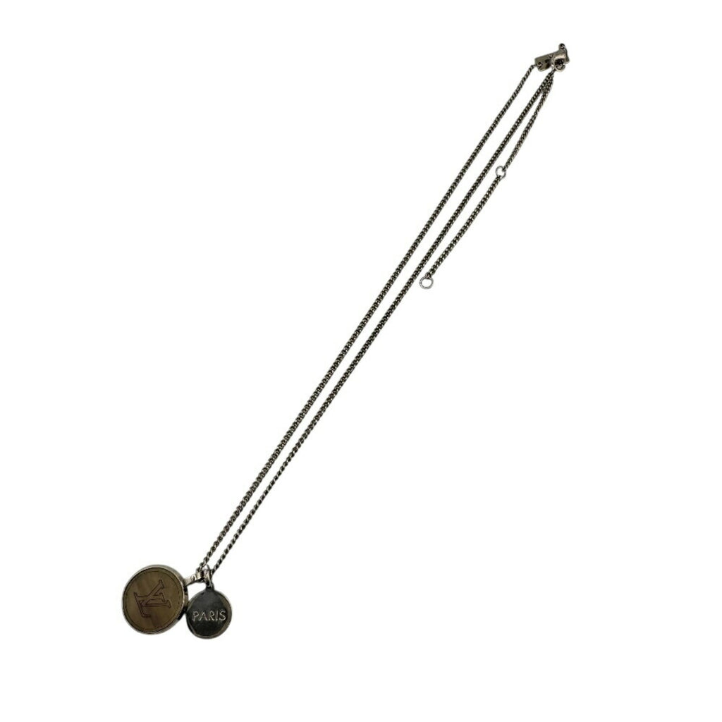 LOUIS VUITTON M00044 LV Horn 1854 Necklace Chain Silver Women's